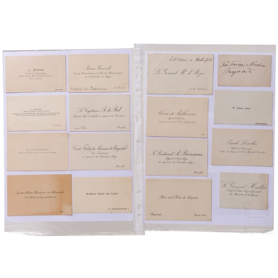 Prinz und Prinzessin Alfons von Bayern - Sammlung von ca. 670 Visiten- und Besucherkarten des europ&auml;ischen Adels, der gehobenen Gesellschaft, der Kirche oder des Milit&auml;rs, ab etwa 1870