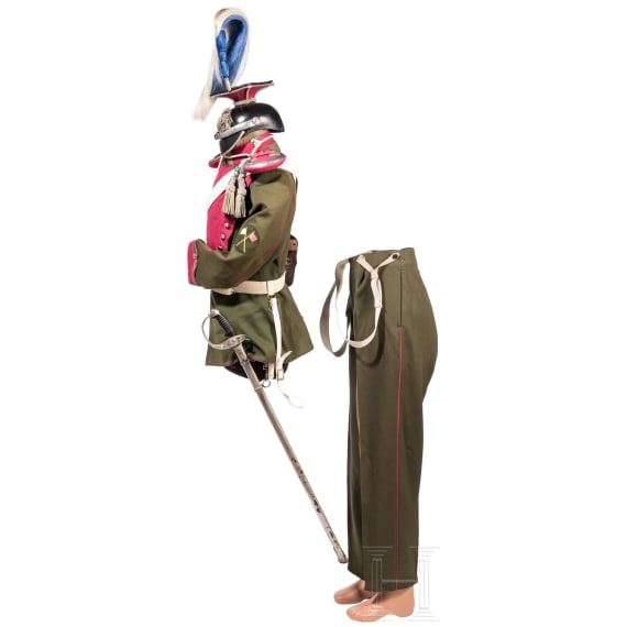 Uniformensemble f&uuml;r einen Vizewachtmeister im K&ouml;niglich Bayerischen 2. Ulanen-Regiment "K&ouml;nig", um 1900