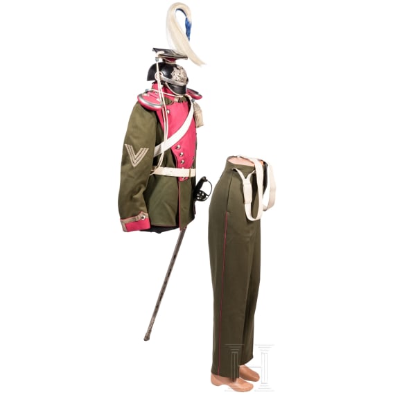 Uniformensemble f&uuml;r einen Vizewachtmeister im K&ouml;niglich Bayerischen 2. Ulanen-Regiment "K&ouml;nig", um 1900