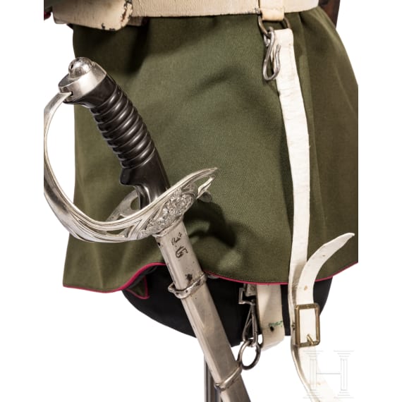 Uniformensemble f&uuml;r einen Vizewachtmeister im K&ouml;niglich Bayerischen 2. Ulanen-Regiment "K&ouml;nig", um 1900