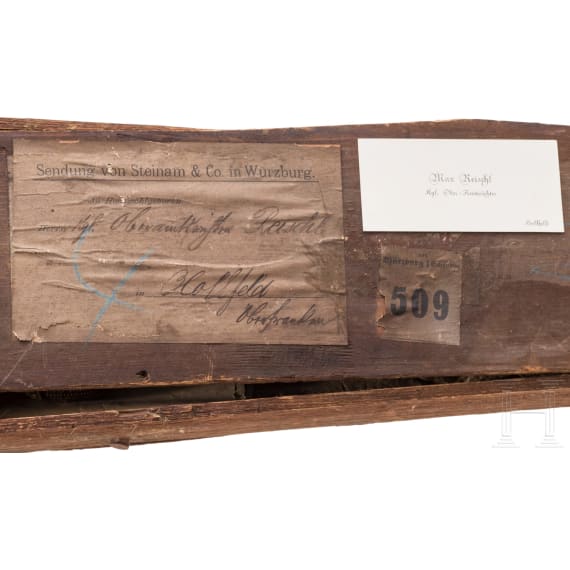 Oberamtsrichter Max Reischl - Degen f&uuml;r Beamte mit Originalverpackung, 1886 - 1912