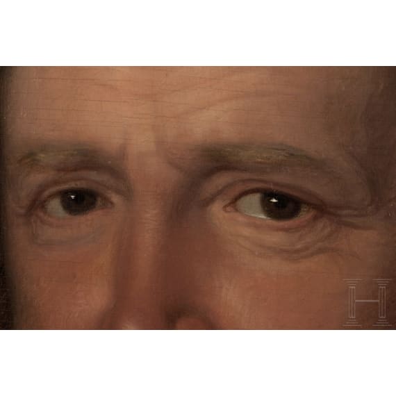 Portr&auml;t eines bayerischen Forstinspektors zur Regierungszeit Ludwigs I., datiert 1841