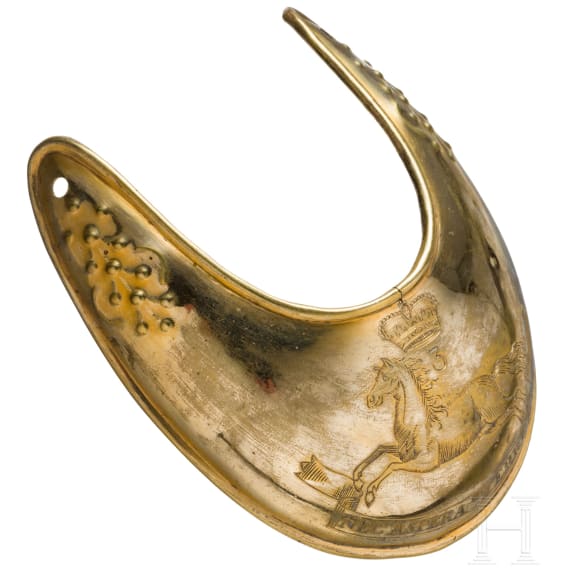Ringkragen f&uuml;r Offiziere der Hannoverschen Infanterie, 18. Jhdt.