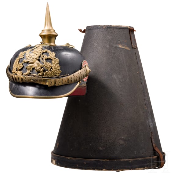 Helm f&uuml;r Offiziere der hessischen Infanterie, um 1910