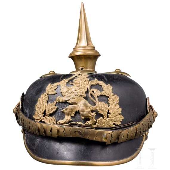 Helm f&uuml;r Offiziere der hessischen Infanterie, um 1910