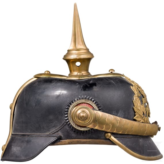 Helm f&uuml;r Offiziere der hessischen Infanterie, um 1910
