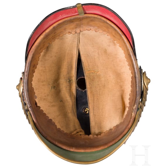 Helm f&uuml;r Offiziere der hessischen Infanterie, um 1910