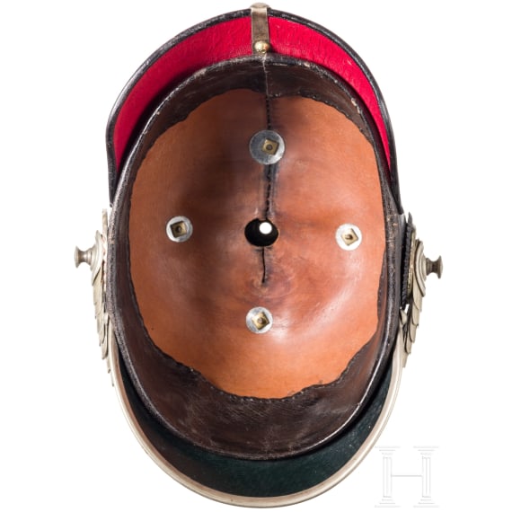 Helm f&uuml;r Offiziere im Garde-Dragoner-Regiment Nr. 23 oder im Leib-Dragoner-Regiment Nr. 24, mit Paradebusch, um 1910