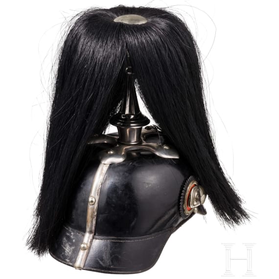 Helm f&uuml;r Offiziere im Garde-Dragoner-Regiment Nr. 23 oder im Leib-Dragoner-Regiment Nr. 24, mit Paradebusch, um 1910