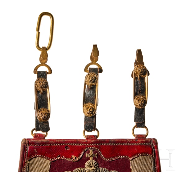 A "S&auml;beltasche" (sabretache) for Prussian Hussar Regiment 4 Officers