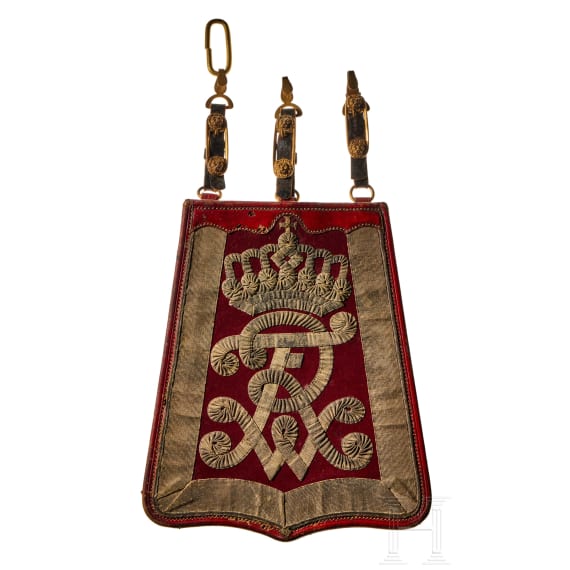 A "S&auml;beltasche" (sabretache) for Prussian Hussar Regiment 4 Officers