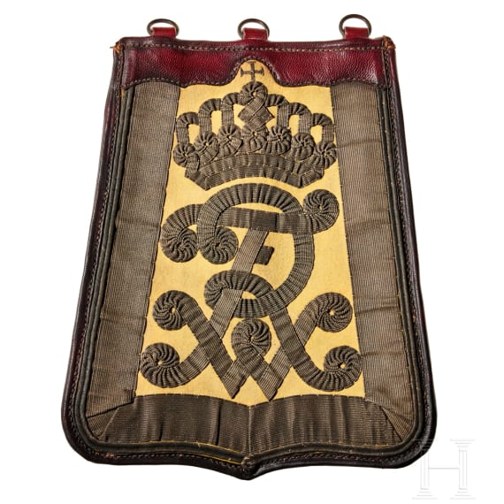 A "S&auml;beltasche" (sabretache) for Officers of the Prussian Hussar Regiments 15 and 16