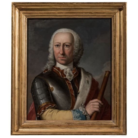Landgraf Wilhelm VIII. (1682 - 1760) - lebensgro&szlig;es zeitgen&ouml;ssisches Portraitgem&auml;lde