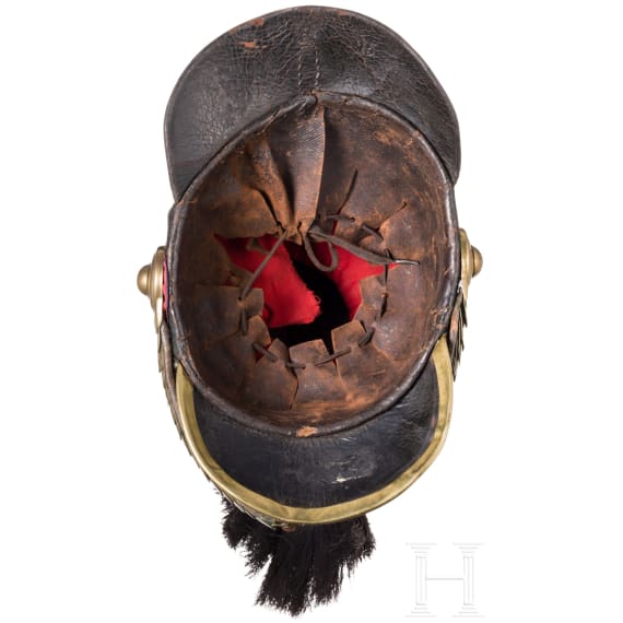 Raupenhelm f&uuml;r Mannschaften im Herzoglich Oldenburgischen Landdragonerkorps, um 1830
