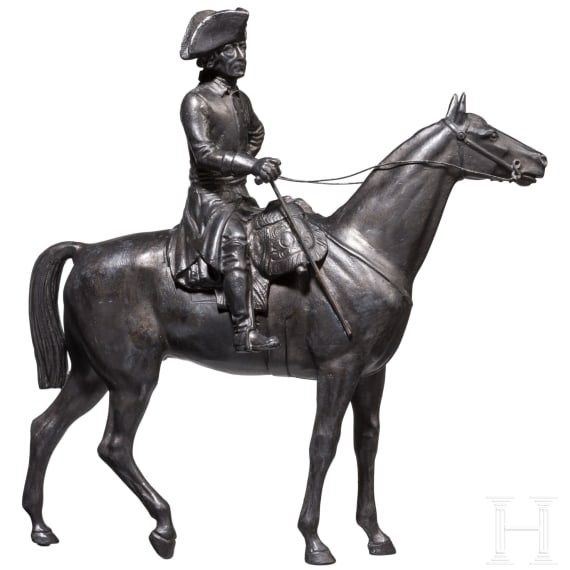K&ouml;nig Friedrich II. von Preu&szlig;en - schwere Reiterfigur, 19./20. Jhdt.