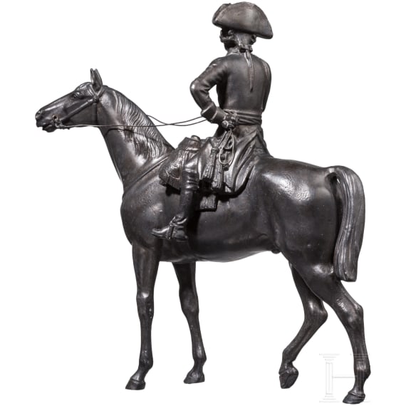 K&ouml;nig Friedrich II. von Preu&szlig;en - schwere Reiterfigur, 19./20. Jhdt.
