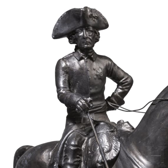 K&ouml;nig Friedrich II. von Preu&szlig;en - schwere Reiterfigur, 19./20. Jhdt.