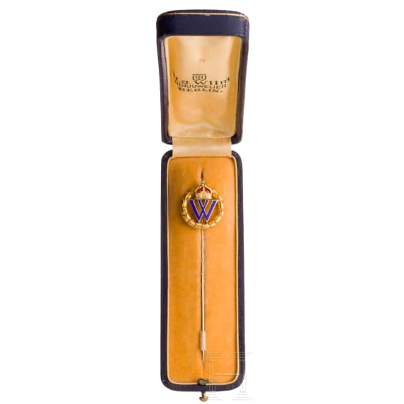 Kaiser Wilhelm II. - goldene Geschenknadel