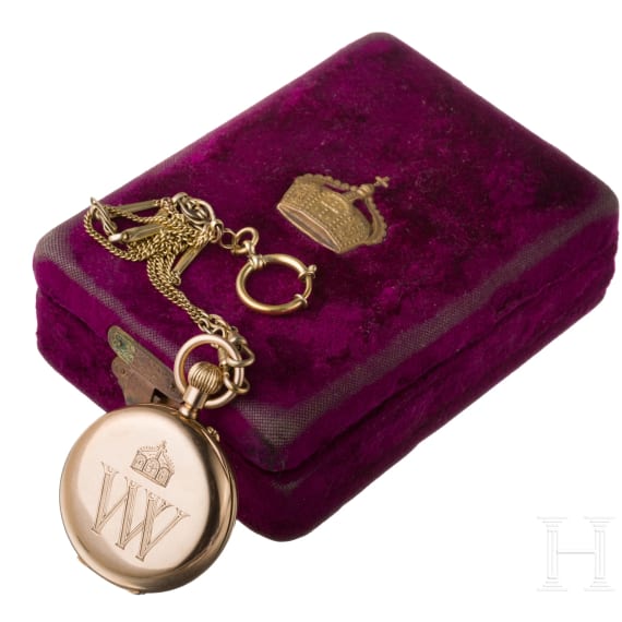 Kaiserin Auguste Viktoria - goldene Geschenkuhr von Johann Hartmann, Berlin