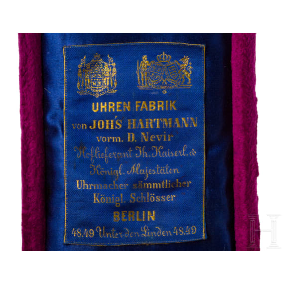 Kaiserin Auguste Viktoria - goldene Geschenkuhr von Johann Hartmann, Berlin