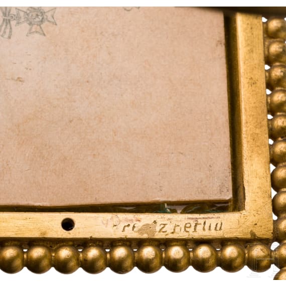 Kronprinz Wilhelm von Preu&szlig;en - Widmungsportr&auml;t im Geschenkrahmen, um 1905