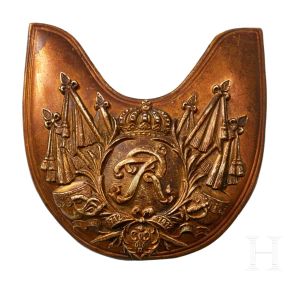 A gorget for Prussian Enlisted Men Guard du Corps