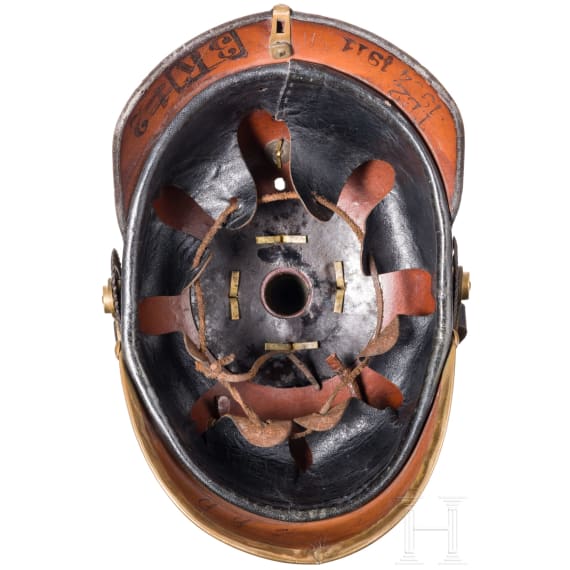 Helm M 1895 f&uuml;r Mannschaften der Linieninfanterie, datiert 1911