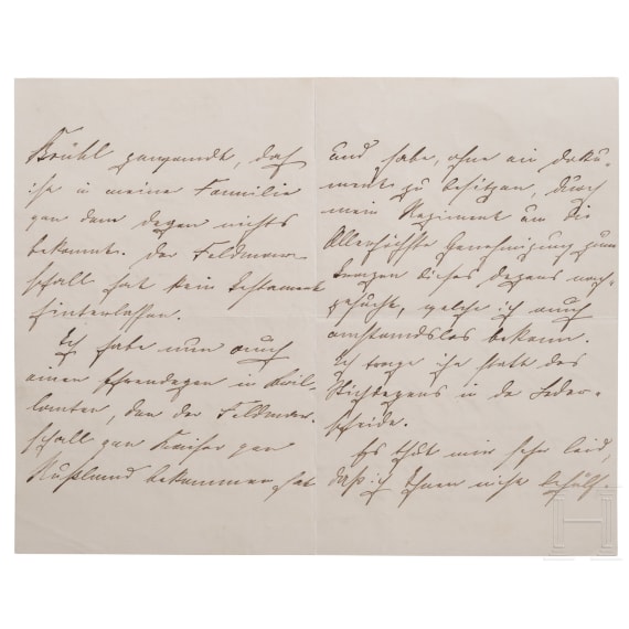 General August Graf Neidhardt von Gneisenau (1760 - 1831) - Degen des PLM-Tr&auml;gers Oberst Heinrich Sigismund von der Heyde und sieben Briefe Gneisenau/von der Heyde