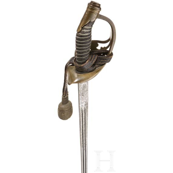Pour le M&eacute;rite- und Eichenlaubtr&auml;ger Siegfried Graf zu Eulenburg - Geschenkdegen, datiert 1890