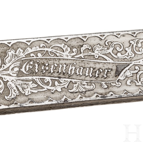 Pour le M&eacute;rite- und Eichenlaubtr&auml;ger Siegfried Graf zu Eulenburg - Geschenkdegen, datiert 1890