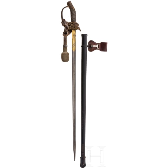 Damast-Degen M 1889 f&uuml;r Offiziere der Infanterie, um 1905