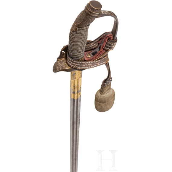Damast-Degen M 1889 f&uuml;r Offiziere der Infanterie, um 1905