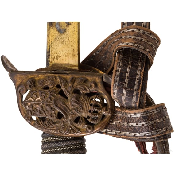 Damast-Degen M 1889 f&uuml;r Offiziere der Infanterie, um 1905