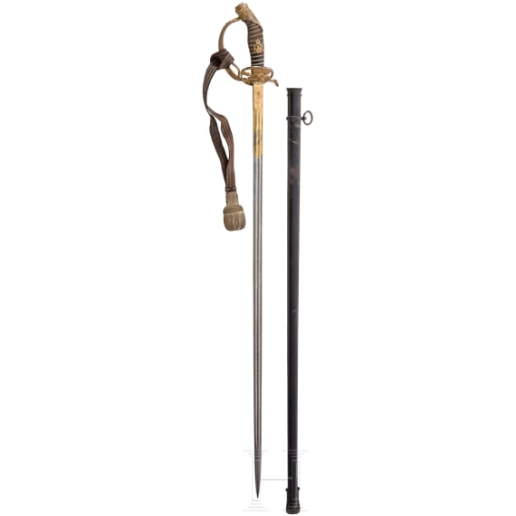Damast-Degen M 1889 f&uuml;r Offiziere der Infanterie, um 1905