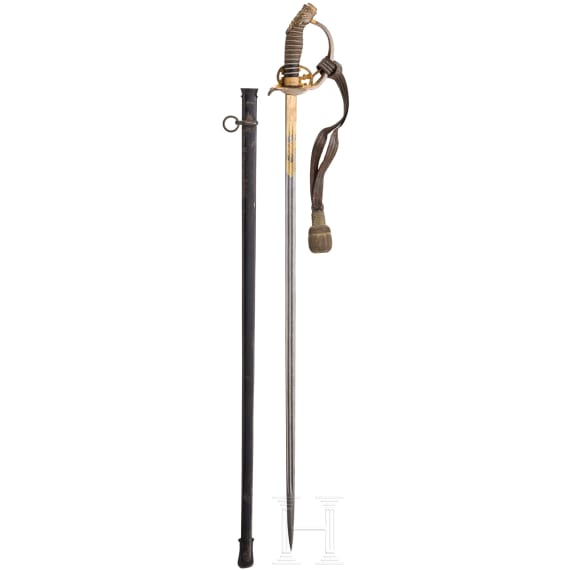 Damast-Degen M 1889 f&uuml;r Offiziere der Infanterie, um 1905