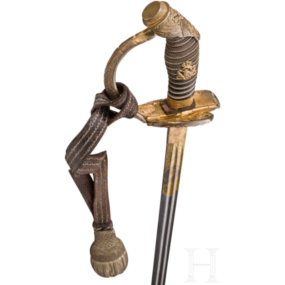Damast-Degen M 1889 f&uuml;r Offiziere der Infanterie, um 1905