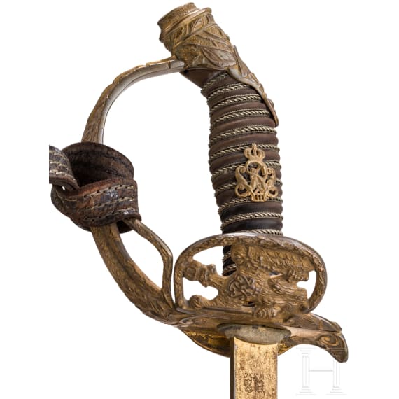 Damast-Degen M 1889 f&uuml;r Offiziere der Infanterie, um 1905
