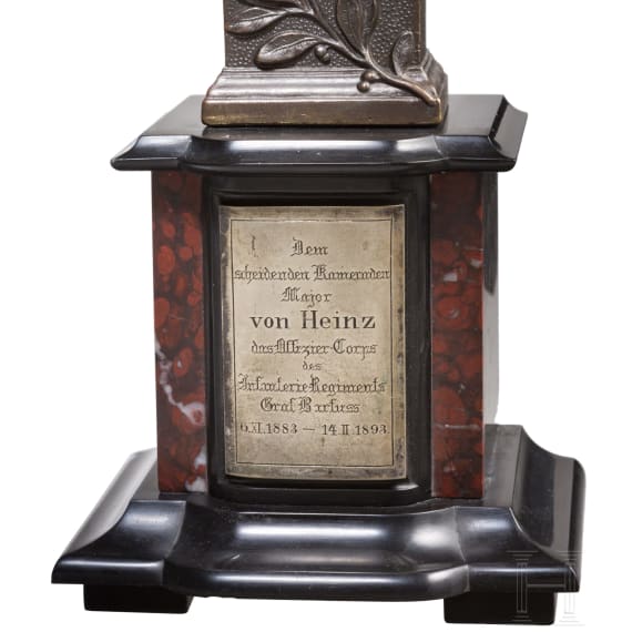 Infanterie-Regiment "Graf Barfu&szlig;" (4. Westf&auml;lisches) Nr. 17 - Offiziersgeschenk, datiert 1893