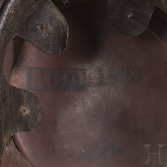 Tschako M 1895/97 f&uuml;r Mannschaften der J&auml;ger-Bataillone, datiert 1903