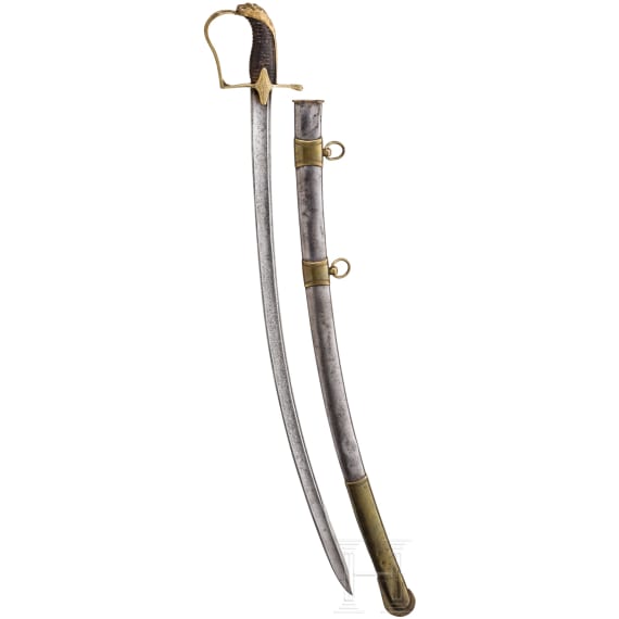 Parderkopfs&auml;bel f&uuml;r Offiziere der Kavallerie, um 1820