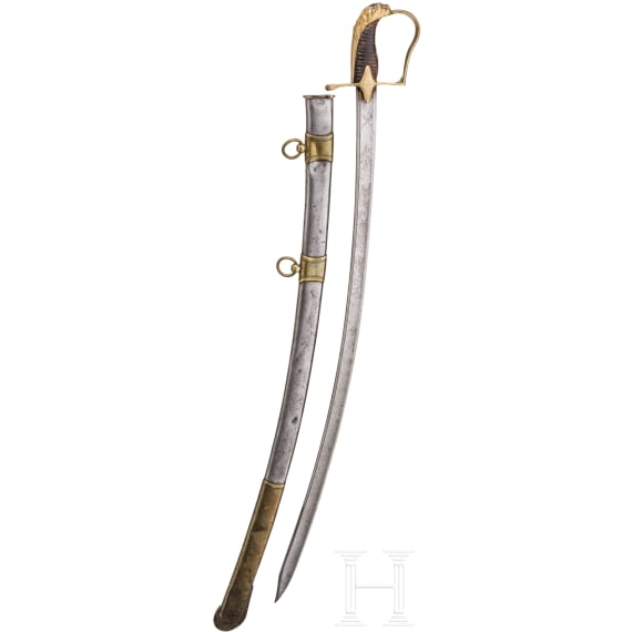 Parderkopfs&auml;bel f&uuml;r Offiziere der Kavallerie, um 1820