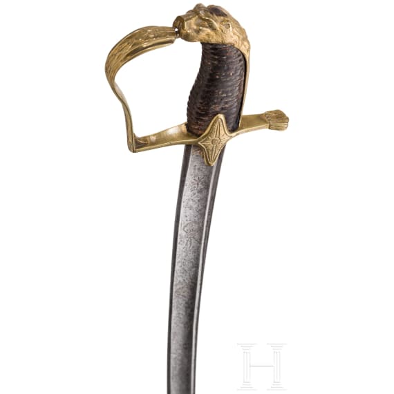 Parderkopfs&auml;bel f&uuml;r Offiziere der Kavallerie, um 1820