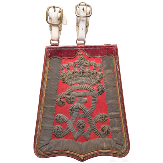 S&auml;beltasche f&uuml;r Offiziere des Leib-Garde-Husaren-Regiments oder der Husaren-Regimenter 6 und 7, um 1900