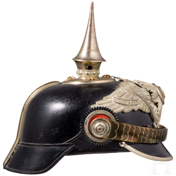 Helm f&uuml;r Offiziere im Garde-Pionier-Bataillon oder im Garde-F&uuml;silier-Regiment, um 1914