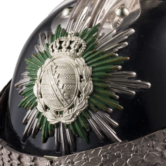 Kammhelm f&uuml;r Offiziere der K&ouml;niglich S&auml;chsischen Gendarmerie, 1878 - 1918