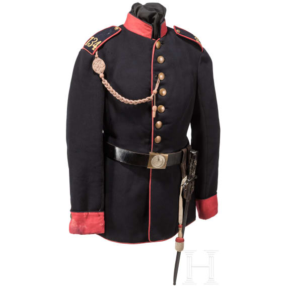 Rock eines Angeh&ouml;rigen des Kgl. S&auml;chs. 10. Infanterie-Regiments Nr. 134