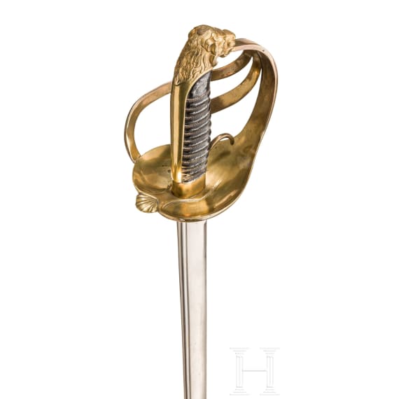 Pallasch M 1881 f&uuml;r Angeh&ouml;rige des Garde-Reiter-Regiments, Trageweise um 1910