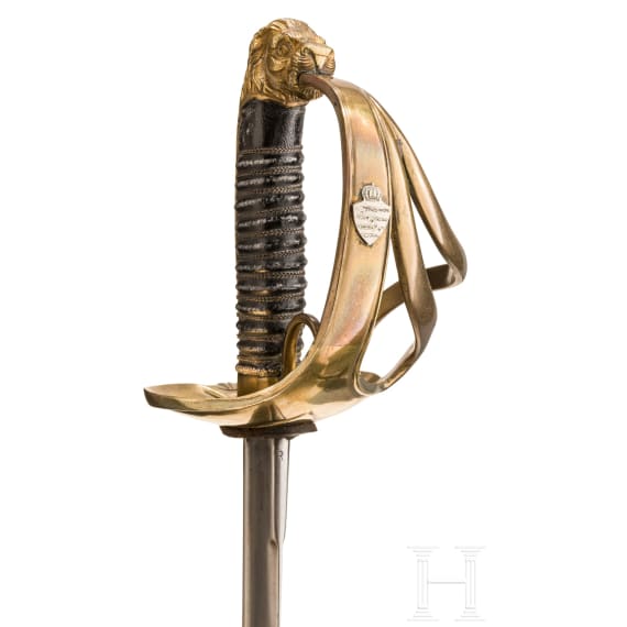 Pallasch M 1881 f&uuml;r Angeh&ouml;rige des Garde-Reiter-Regiments, Trageweise um 1910
