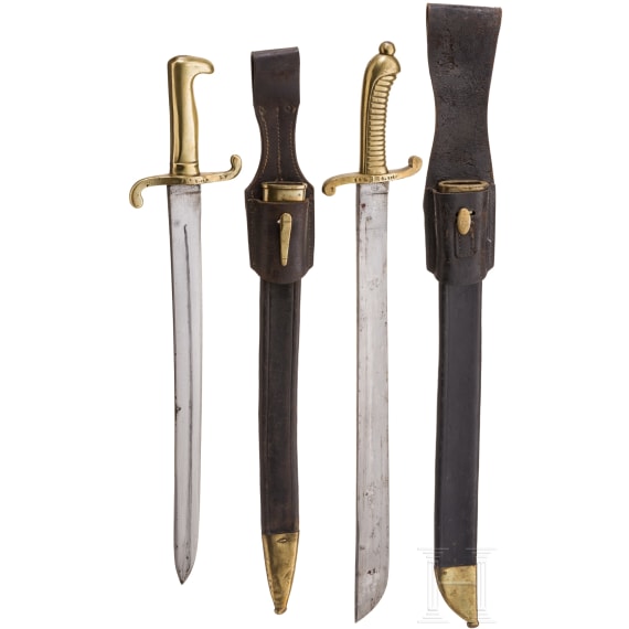 Faschinenmesser M 1845, Sachsen, und SG U/M, Preu&szlig;en