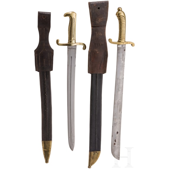 Faschinenmesser M 1845, Sachsen, und SG U/M, Preu&szlig;en